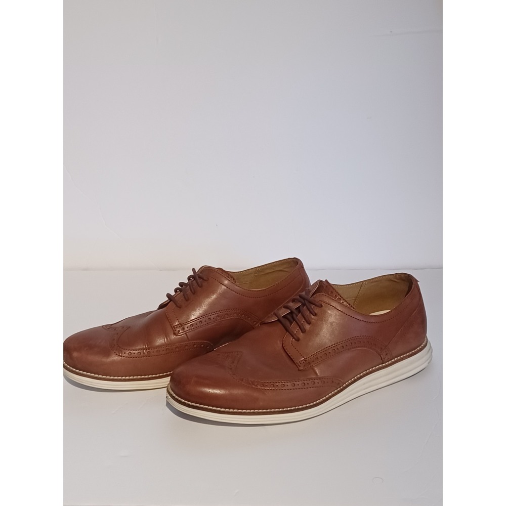 Cole Haan Original Grand Mens Woodbury Leather/Ivory Wing‎ Tip Sz 10W C26471